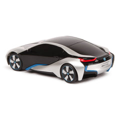 Masina cu telecomanda bmw i8 argintie scara 1 la 24, Rastar - Publisol.ro