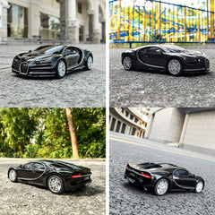 Masina cu telecomanda bugatti chiron negru cu scara 1 la 24, Rastar - Publisol.ro