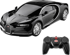 Masina cu telecomanda bugatti chiron negru cu scara 1 la 24, Rastar - Publisol.ro