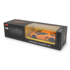 Masina cu telecomanda lamborghini aventador svj portocaliu cu scara 1 la 24, Rastar - Publisol.ro