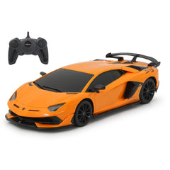 Masina cu telecomanda lamborghini aventador svj portocaliu cu scara 1 la 24, Rastar - Publisol.ro
