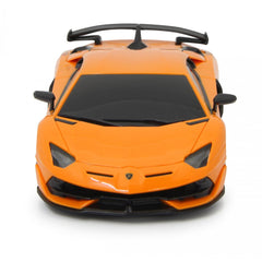 Masina cu telecomanda lamborghini aventador svj portocaliu cu scara 1 la 24, Rastar - Publisol.ro