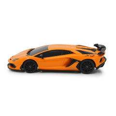 Masina cu telecomanda lamborghini aventador svj portocaliu cu scara 1 la 24, Rastar - Publisol.ro