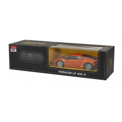 Masina cu telecomanda lamborghini huracán lp610 - 4 portocaliu cu scara 1 la 24, Rastar - Publisol.ro