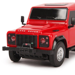 Masina cu telecomanda land rover defender rosie cu scara 1 la 24, Rastar - Publisol.ro