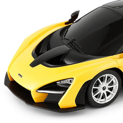 Masina cu telecomanda mclaren senna galben cu scara 1 la 24, Rastar - Publisol.ro