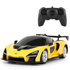 Masina cu telecomanda mclaren senna galben cu scara 1 la 24, Rastar - Publisol.ro