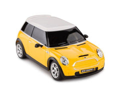Masina cu telecomanda mini cooper galbena cu scara 1 la 24, Rastar - Publisol.ro