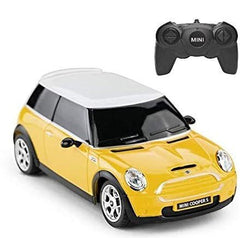 Masina cu telecomanda mini cooper galbena cu scara 1 la 24, Rastar - Publisol.ro