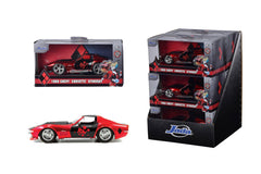 Masina metalica harley quinn 1969 corvette stingray scara 1 la 32, Simba - Publisol.ro