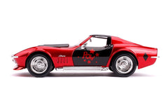 Masinuta din metal harley quinn 1969 chevy corvette scara 1:24, Simba - Publisol.ro