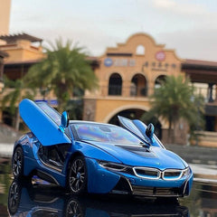 Masinuta metalica bmw i8 albastru scara 1 la 24, Rastar - Publisol.ro