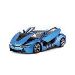 Masinuta metalica bmw i8 albastru scara 1 la 24, Rastar - Publisol.ro