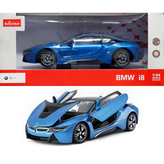 Masinuta metalica bmw i8 albastru scara 1 la 24, Rastar - Publisol.ro
