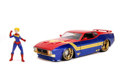 Masinuta metalica captain marvel 1973 ford mustang mach 1 scara 1 la 24, Simba - Publisol.ro