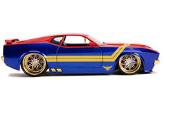 Masinuta metalica captain marvel 1973 ford mustang mach 1 scara 1 la 24, Simba - Publisol.ro