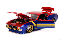 Masinuta metalica captain marvel 1973 ford mustang mach 1 scara 1 la 24, Simba - Publisol.ro
