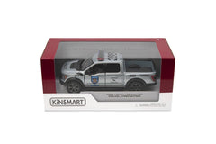 Masinuta metalica ford f - 150 raptor politie/pompieri 13cm scara 1 la 46, KINSMART - Publisol.ro