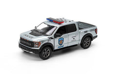 Masinuta metalica ford f - 150 raptor politie/pompieri 13cm scara 1 la 46, KINSMART - Publisol.ro