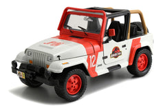 Masinuta metalica jurassic world 1992 jeep wrangler 1:24, Simba - Publisol.ro