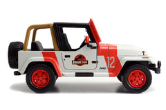 Masinuta metalica jurassic world 1992 jeep wrangler 1:24, Simba - Publisol.ro