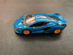 Masinuta metalica lamborghini sian 13cm scara 1 la 40, KINSMART - Publisol.ro