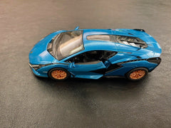Masinuta metalica lamborghini sian 13cm scara 1 la 40, KINSMART - Publisol.ro