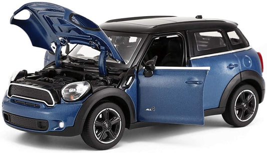 Masinuta metalica Minicooper albastru scara 1 la 24 - Publisol.ro