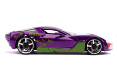 Masinute metalica chevy corvette stingray 2009 si figurina joker scara 1:24, Simba - Publisol.ro