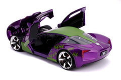 Masinute metalica chevy corvette stingray 2009 si figurina joker scara 1:24, Simba - Publisol.ro