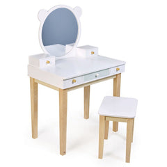 Masuta cosmetica cu scaun, din lemn premium - Forest Dressing Table - Tender Leaf Toys - Publisol.ro