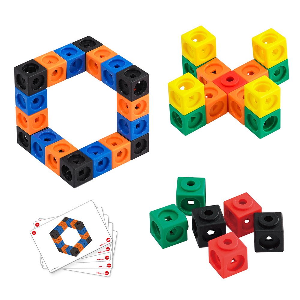 Math Cubes, cuburi interconectabile, set 125 piese, Edx Education - Publisol.ro