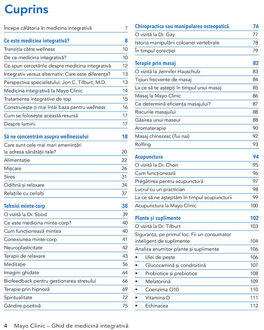 Mayo Clinic. Ghid de medicina integrativa, de Brent A. Bauer, M.D.