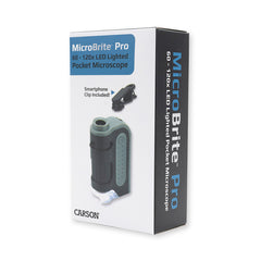 Microscop de buzunar cu LED, marire 60-120x, cu adaptor pentru smartphone, MicroBrite - Carson