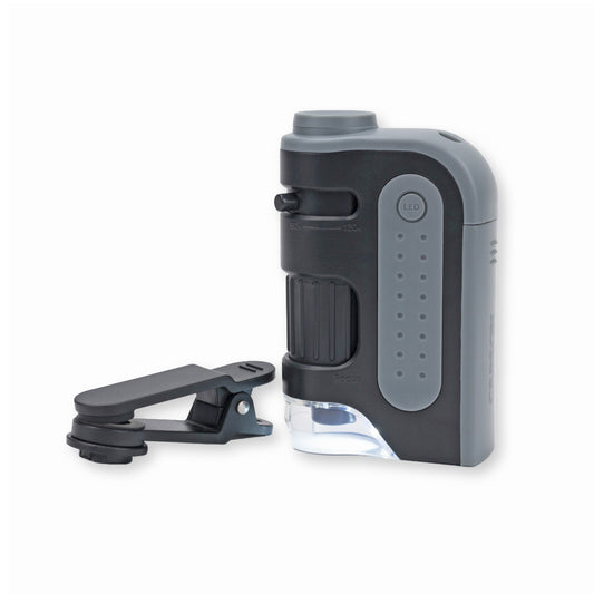 Microscop de buzunar cu LED, marire 60-120x, cu adaptor pentru smartphone, MicroBrite - Carson