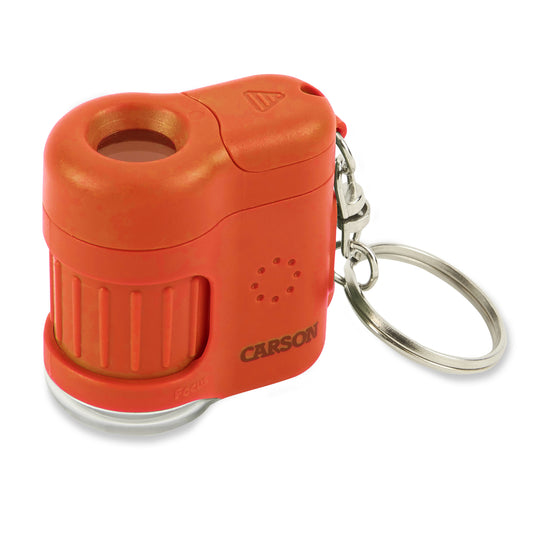 Microscop portabil cu breloc, marire 20x, MicroMini, Orange - Carson