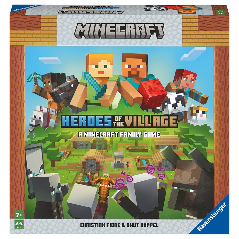 Minecraft Heroes of the Village, joc de societate pentru copii de la 7 ani, multilingv incl. RO, Ravensburger - Publisol.ro