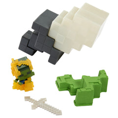 Minecraft mini mode set explorare miniera gri si alb, Mattel - Publisol.ro