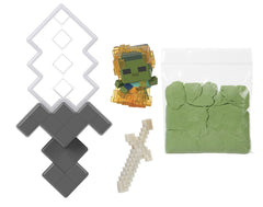 Minecraft mini mode set explorare miniera gri si alb, Mattel - Publisol.ro