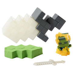 Minecraft mini mode set explorare miniera gri si alb, Mattel - Publisol.ro