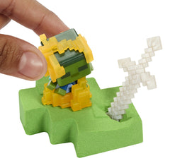 Minecraft mini mode set explorare miniera gri si alb, Mattel - Publisol.ro