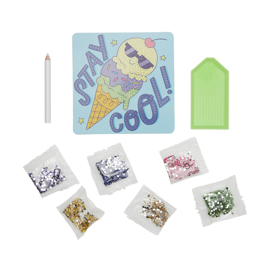 Mini Atelier creativ DIY cu diamante - Cool Icecream - Ooly