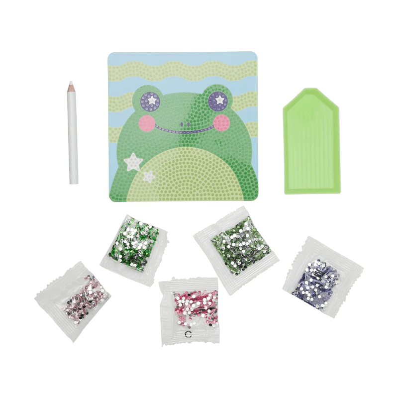 Mini Atelier creativ DIY cu diamante - Funny Frog - Ooly - Publisol.ro