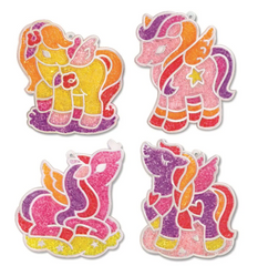 Mini set creativ cu margele de nisip - Unicorni - 4M