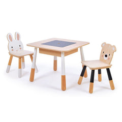 Mobilier pentru copii - Masa cu 2 scaune, din lemn premium - Forest table and Chairs - Tender Leaf Toys - Publisol.ro