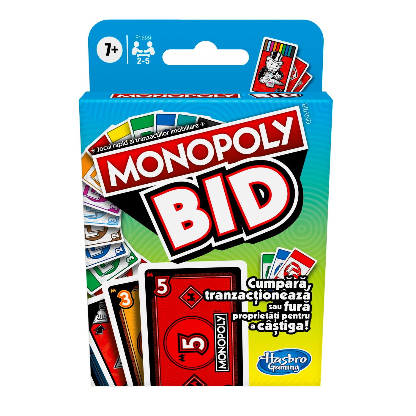 monopoly bid jocul de carti - in limba romana, Hasbro - Publisol.ro
