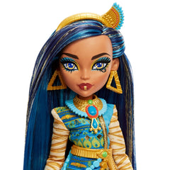Monster high papusa cleo denile cu animalut si accesorii, Mattel - Publisol.ro