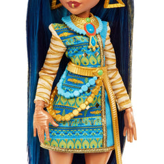 Monster high papusa cleo denile cu animalut si accesorii, Mattel - Publisol.ro