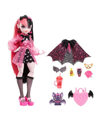 Monster high papusa draculaura cu animalut si accesorii, Mattel - Publisol.ro