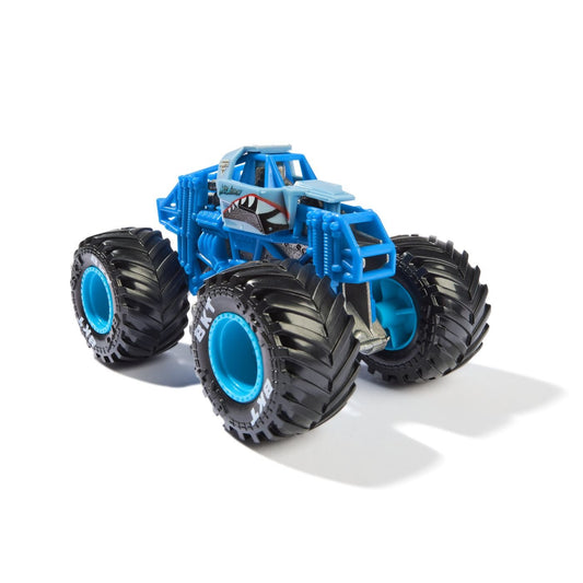 Monster jam masinuta metalica Megalodon albastru scara 1 la 64 - Publisol.ro